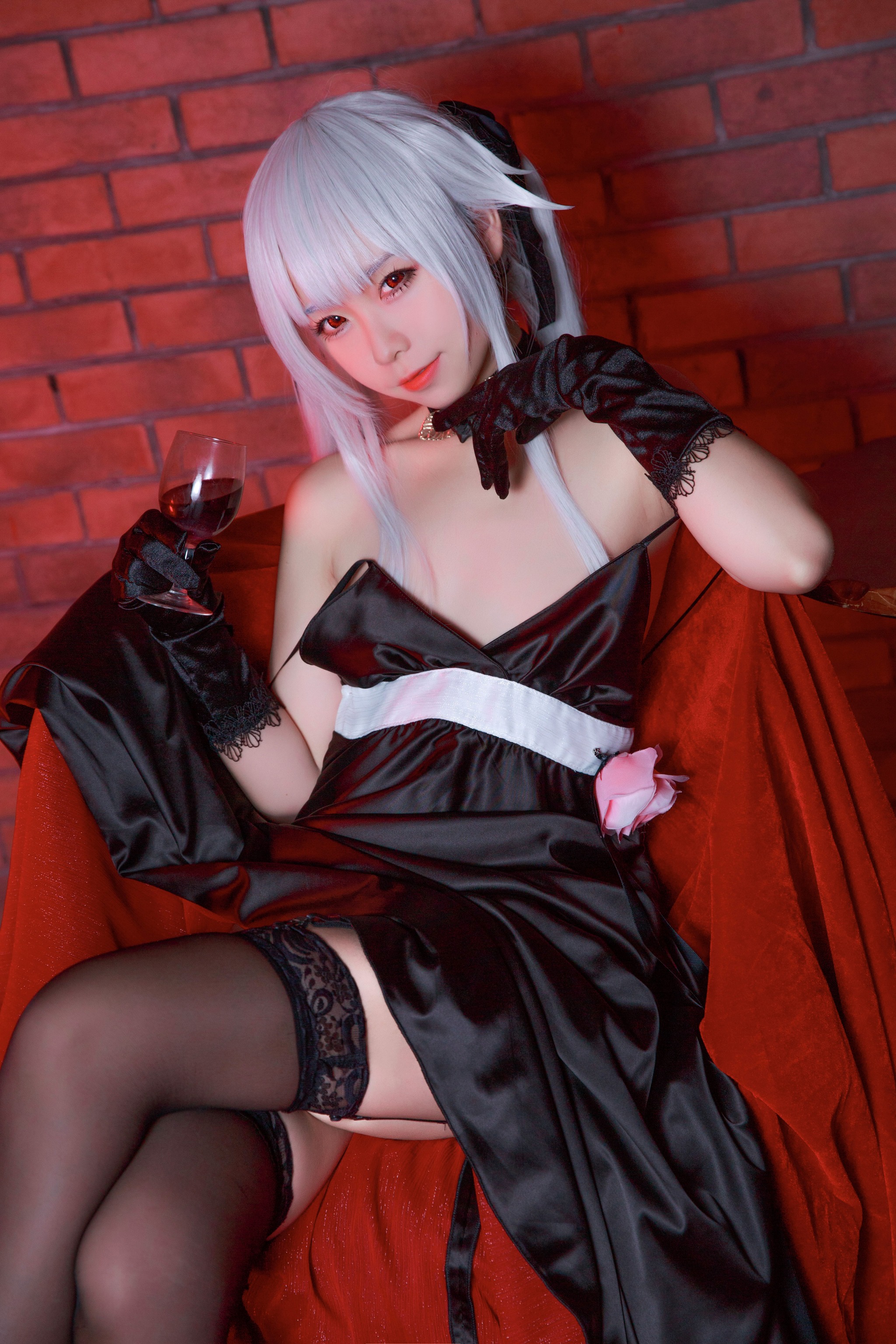 图片[1]-G44不会受伤 – NO.014 雾枝黑裙礼服 [13P]-XikXak